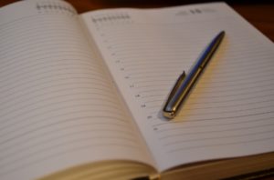 picture of a work diary