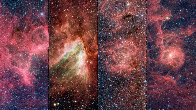 four famous nebulae by nasa