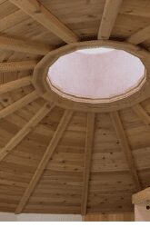 Meditation Hall Cedar Plank Ceiling